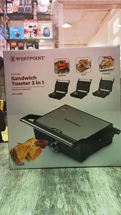 Westpoint Professional 3in1 Sandwich Maker with Griiler & Waffle Maker