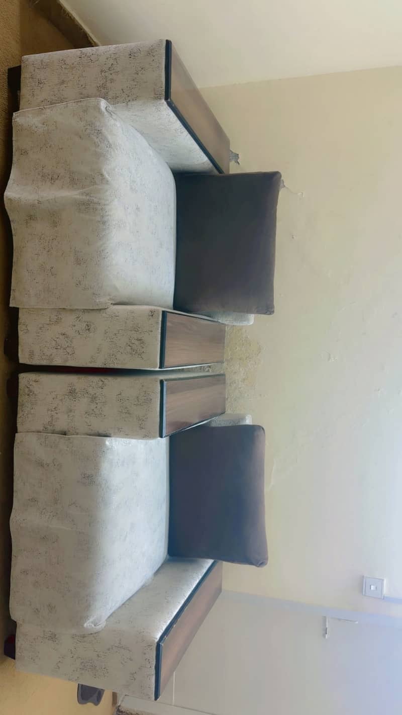 Sofa set 7 seaters  and king size bed 1