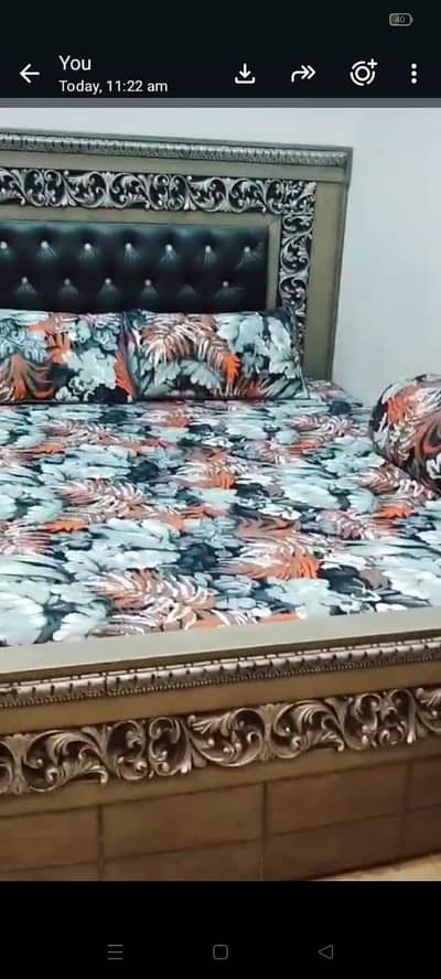 used King size bed saaf sutra mazboot condition Me