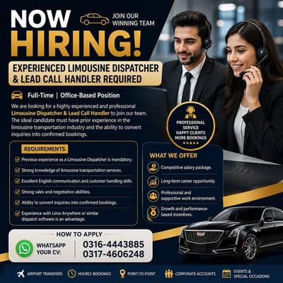 Now Hiring: Experienced Limousine Dispatcher & Lead Call Handler(Jobs)