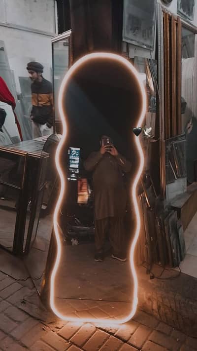 Floor Standing Mirror with LED Light
