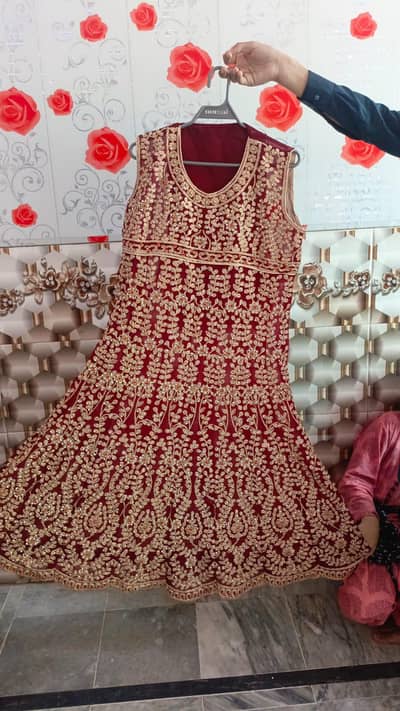 Fish tail long maxi with dupatta