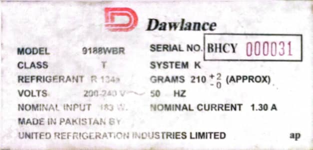 Dawlance Fridge Condition 100% working