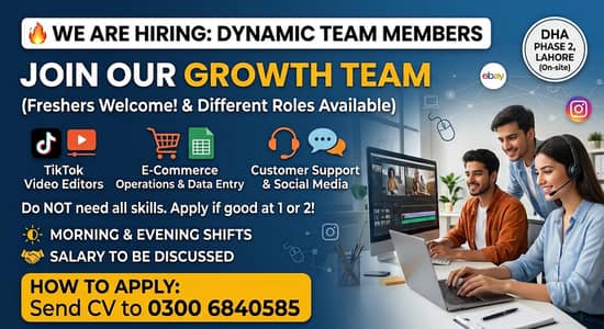 JOIN OUR GROWTH TEAM: E-Commerce & Media Specialists Wanted