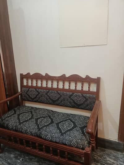 wooden sofa