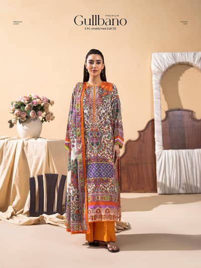 gulljee embroidered lawn 3 piece