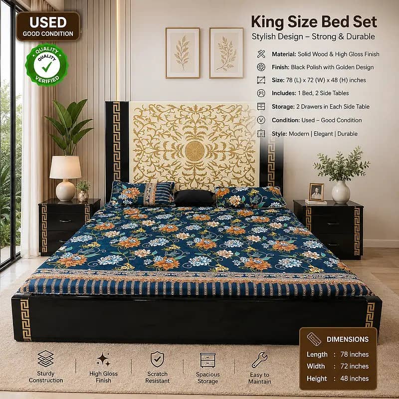 KING SIZE BED SET 1