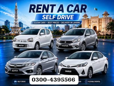 self drive car rental, Rent A Car without driver, 0300-4395566