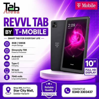 REVVL Tab by T-Mobile 6GB 128GB | Android 14 | 10" FHD Tablet