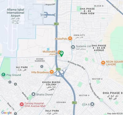 DHA Phase 8 Brpoadway A Block 9 Marla CORNER Commercial Plot On Truly UNIQUE Location