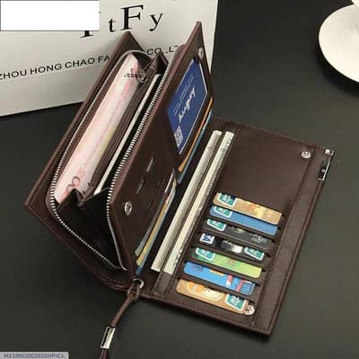 Baellerry Premium Men's Long Leather Wallet & Mobile Clutch