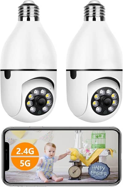 Bulb Holder Wi-Fi Camera • 1080P •  | 360° View | Night Vision