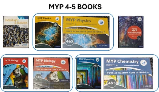 IB MYP 1-4 Books and some novels