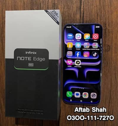 Infinix note edge 256 mobile get on installments multan O3OO-III-7270