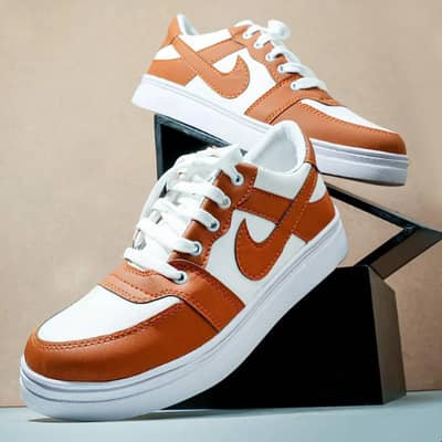 Premium Orange & White Casual Sneakers for Men & Women | Stylish Every