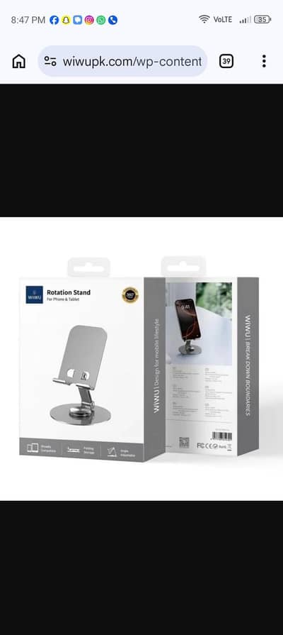 Wiwu rotation phone and tablet stand
