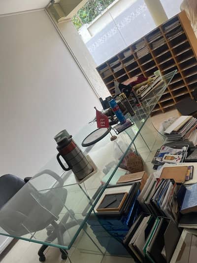 Office table with 4  office chairs