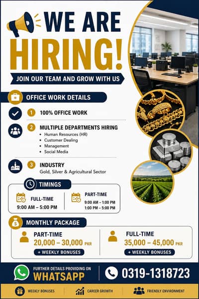 we are hiring both male and female