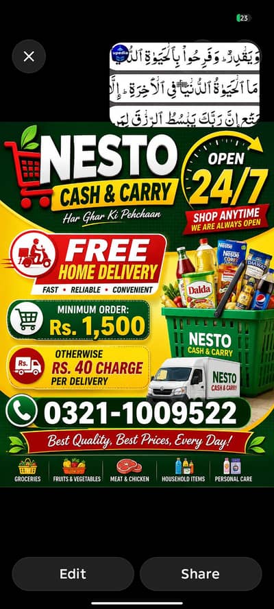 grocery store cash & carry
