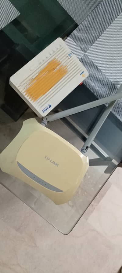 Fiber ONU and TP link wireless router