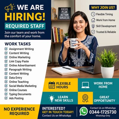 Full Time Job / Part Time Job / Home Base Job / Online Jobs /Data work