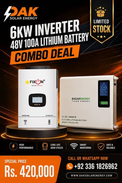 Hybird inverter 6kw Comobo package