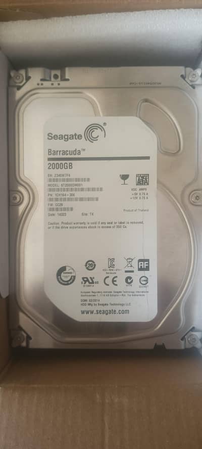 Seagate 2 TB hard 100%