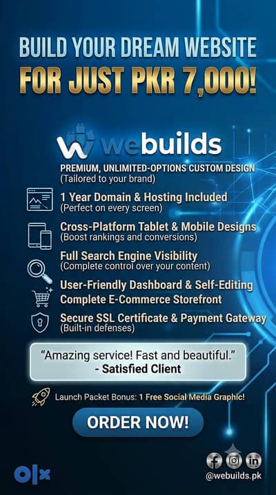 Custom Websites starting at Just PKR 7,000!