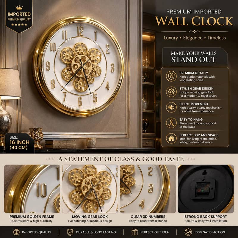 Premium Imported Wall Clock 1
