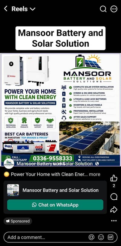 MANSOOR BATTERY AND SOLAR SOLUTIONS