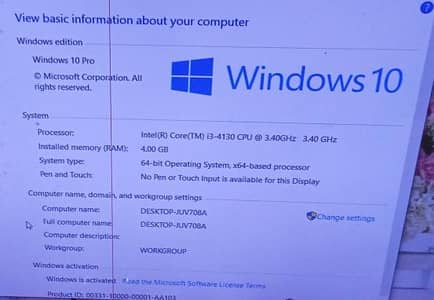 Intel Core i3 4th Generation Desktop PC condition 10/10