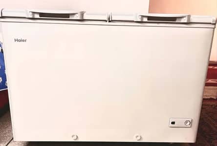 Haier Freezer Double Door - New Condition White Color - HDF385H