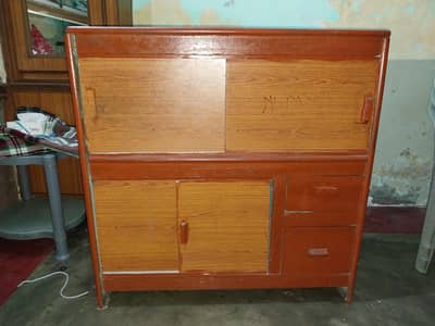 Wooden Cabinet / Computer Table / Storage Cupboard – Good Condition