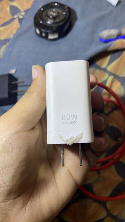 Orignal ONEPLUS 80 Watt Adapter+ cable box pulled