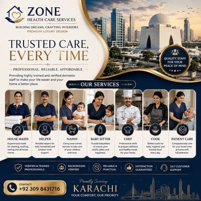Best Maids, House Maids, cook, House chef, Baby Sitter maid available