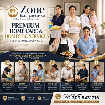 Maids, House Maids, cook, House chef, Baby Sitter maid available