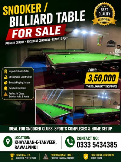 snooker table/billard tabe/6*12/snooker table in rawalpindi/near me