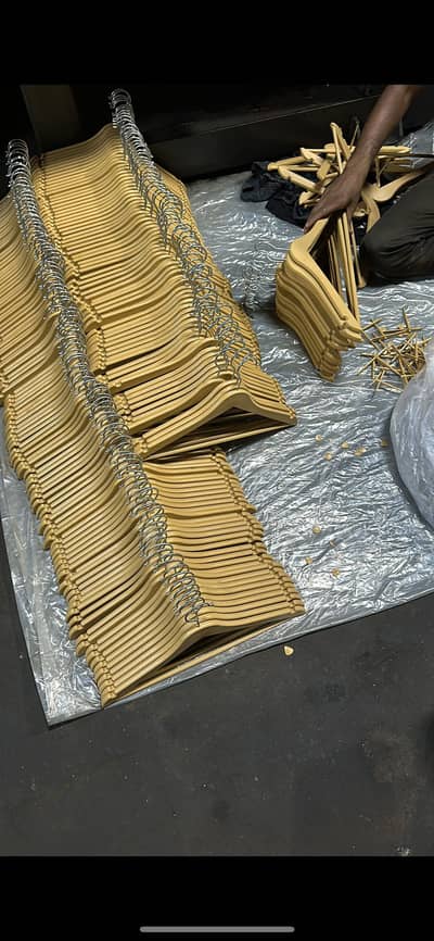 Premium Plastic Hanger in Wooden Color