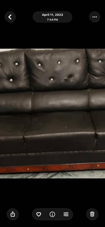 6 seater leather sofa