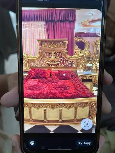 Chnyoti pure lkri ka bed set with side table and dressing