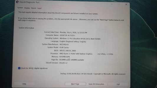 Laptop AMD Ryzen 5 7430U | 8GB RAM | Windows 11