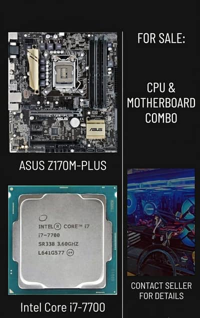 i7-7700 and Asus z170m-plus mobo