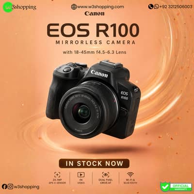 Canon EOS R100 Mirrorless Camera With 18-45mm f4.5-6.3 Lens
