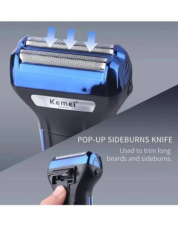 Original Kemei KM-6332 Professional 3-in-1 Grooming Kit - Rechargeable Men's Shaving Machine, Beard Trimmer, Hair Clipper & Nose Trimmer - All-in-One Personal Care Set"