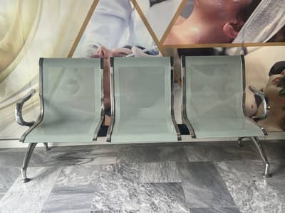 3 Seater steel waiting chair | Clinic Patient waiting chair