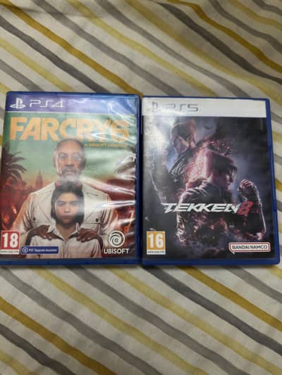 takken 8 and far cry 6 playstation disc