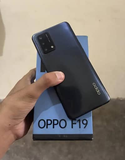 OPPO F19 6 128 full box All ok only glass brack