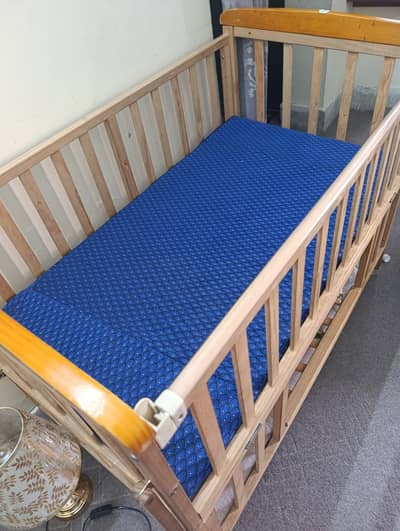 Used Baby Cot Branded (Wooden)