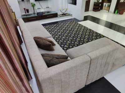 sofa , 7 seater , L shape , used
