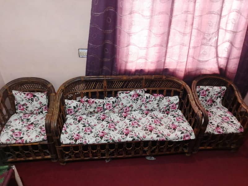 Cane sofa set 4